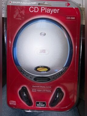 DURABRAND Silver & Blue Portable CD Player CD-566 unopened